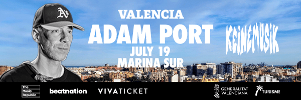 Adam Port protagoniza uno de los grandes eventos del verano el 19 de julio en La Marina de Valencia