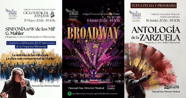 La monumental 8ª Sinfonía de Mahler, la superproducción Broadway en Concierto y la exitosa Antología de la Zarzuela