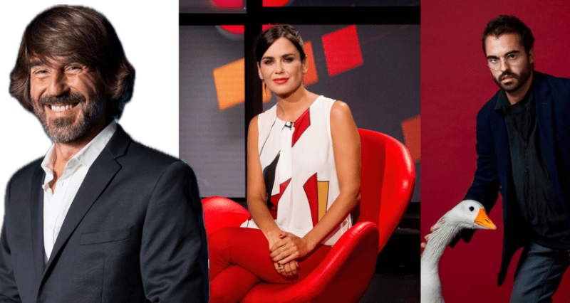 Santi Millán, Elena Sánchez y Abián Díaz, presentadores de la Gala Premios Anillos de Oro