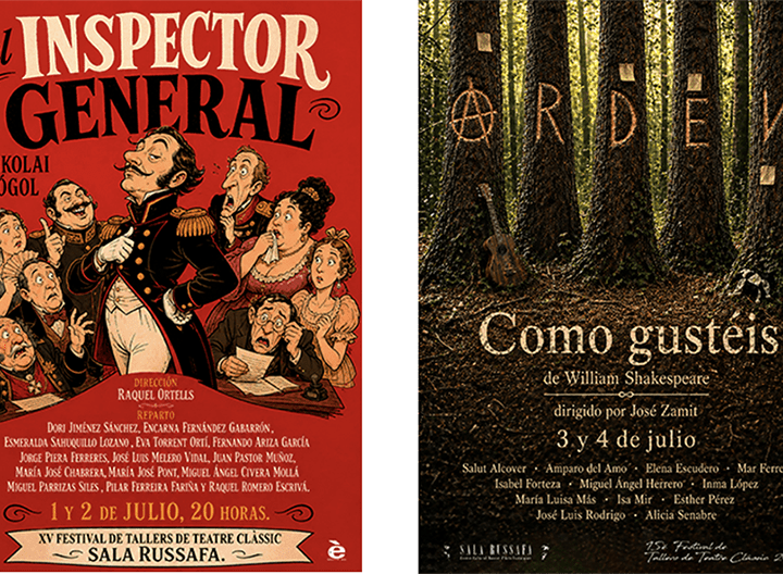 Nikolái Gógol y Shakespeare cierran el Festival de Talleres de Teatro Clásico y la temporada de Sala Russafa
