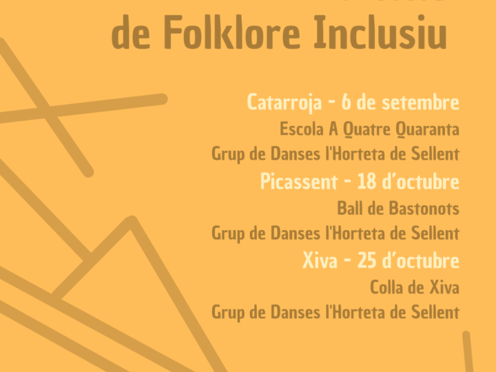 El Institut Valencià de Cultura y la Federació de Folklore de la Comunitat Valenciana organizan el I Cicle de Folklore Inclusiu