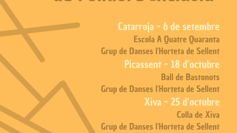 El Institut Valencià de Cultura y la Federació de Folklore de la Comunitat Valenciana organizan el I Cicle de Folklore Inclusiu