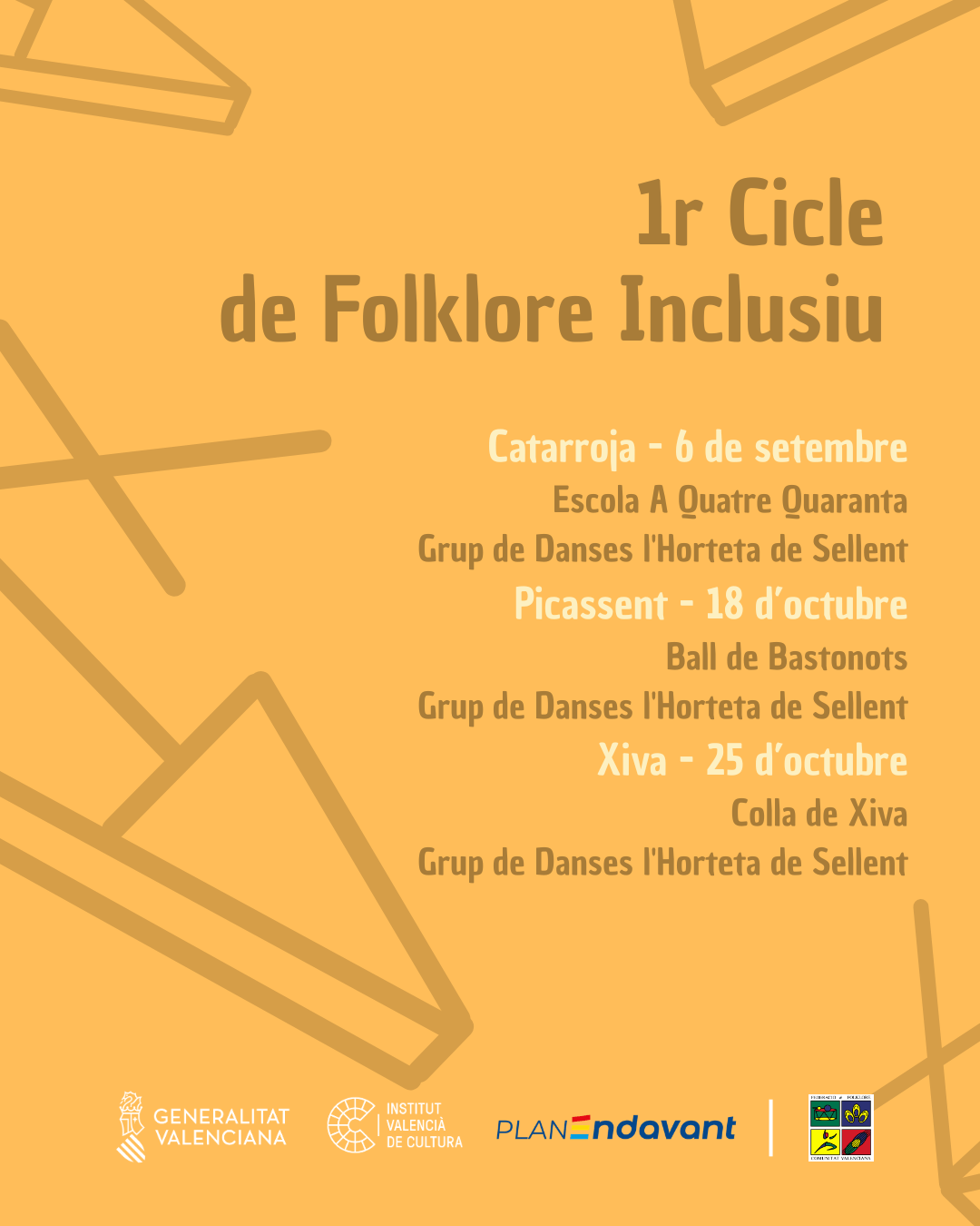 El Institut Valencià de Cultura y la Federació de Folklore de la Comunitat Valenciana organizan el I Cicle de Folklore Inclusiu