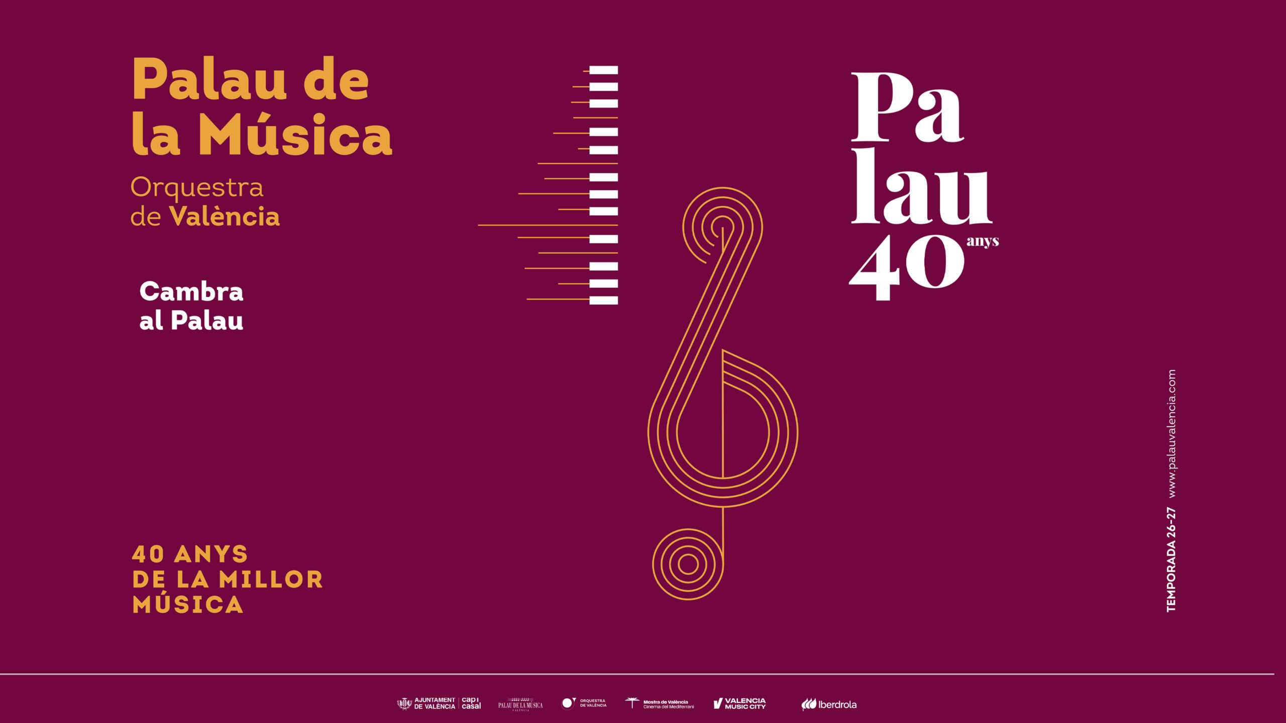 El Palau presenta en la temporada de su 40 aniversario un ciclo de cámara con 37 conciertos y repertorios que abarcan desde el Renacimiento hasta la actualidad