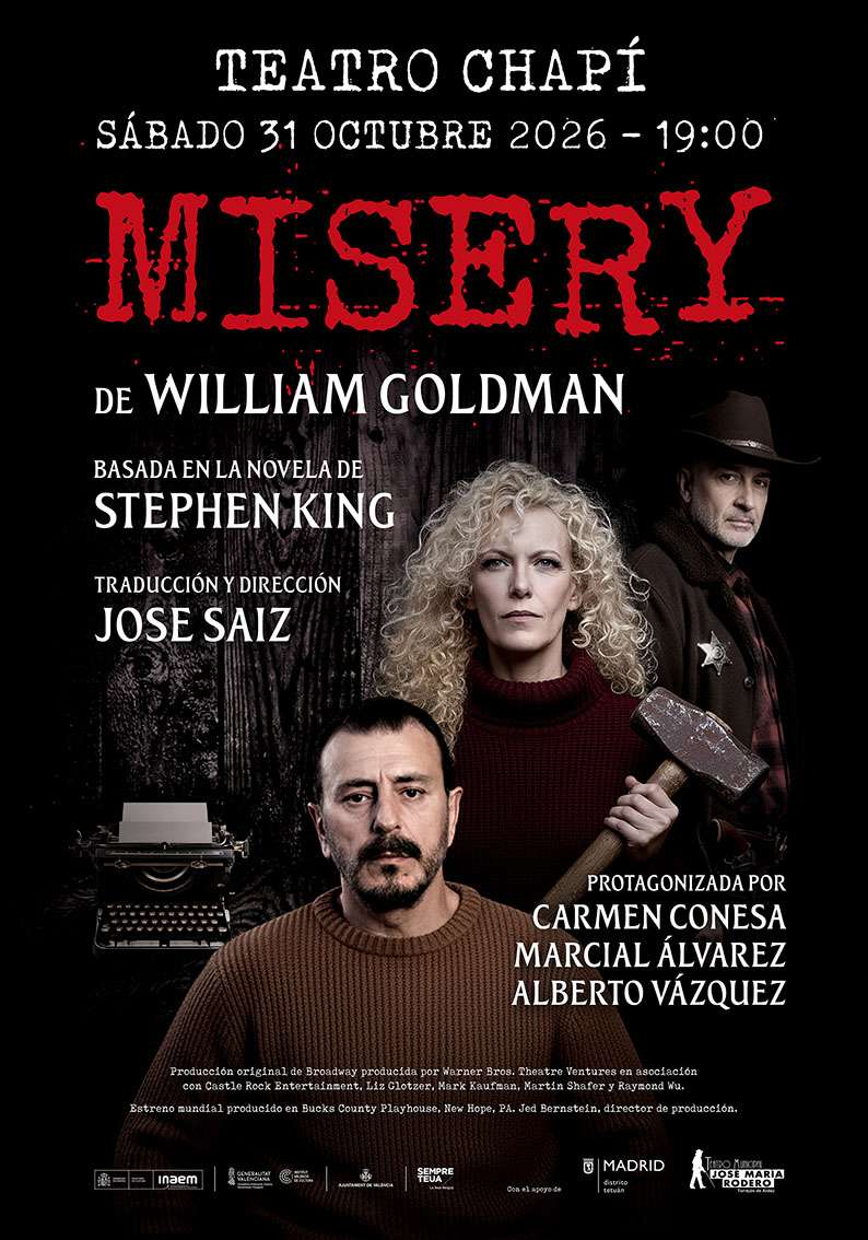 El terror psicológico de ‘Misery’ llega al Teatro Chapí de Villena